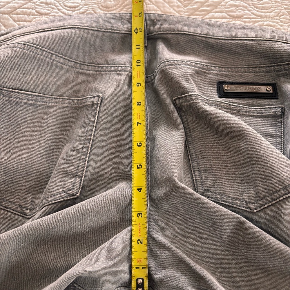 Burberry Light Gray Women’s Denim Pants - Sz 12 Like New - Picture 14 of 15